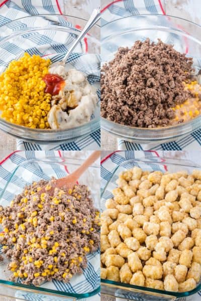 steps to make tater tot casserole