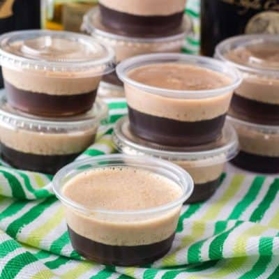 Get your St. Patrick's Day party started with Irish Car Bomb Jello Shots! Easy to make and even tastier than the original shot!
