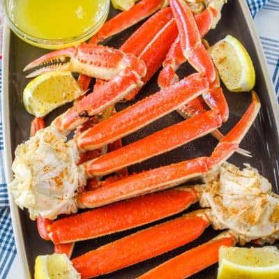 snow crab clusters on a plate