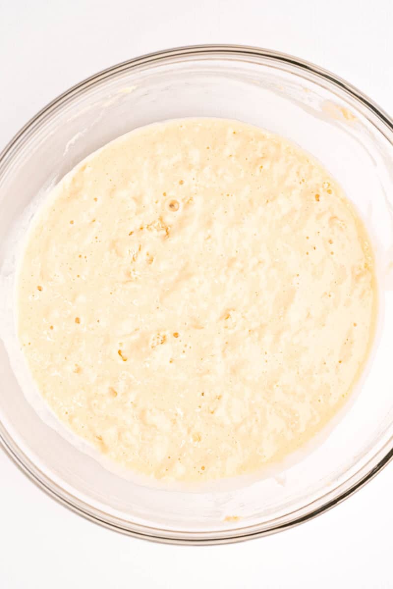 quick bread batter in a mixing bowl