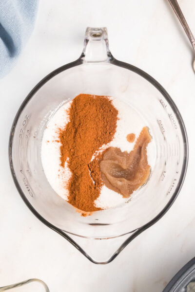 coffee cake filling ingredients in a mixing bowl