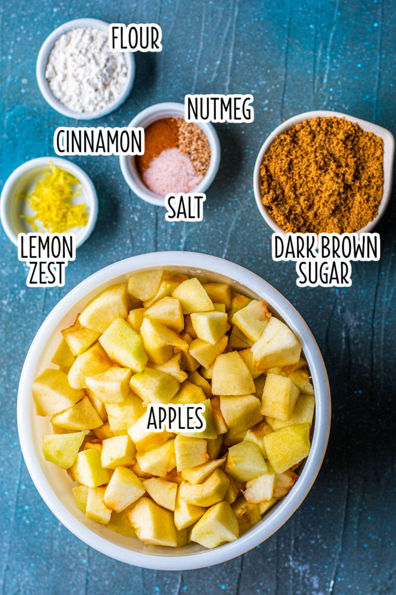 apple crisp filling ingredients with text labels